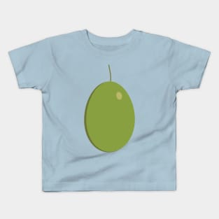 Green olive icon in flat design Kids T-Shirt